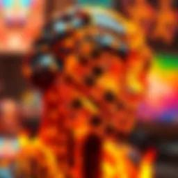 An abstract representation of AI-generated memes showcasing digital creativity