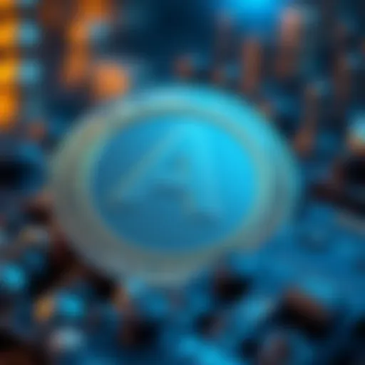 Conceptual representation of AleoCoin and blockchain technology