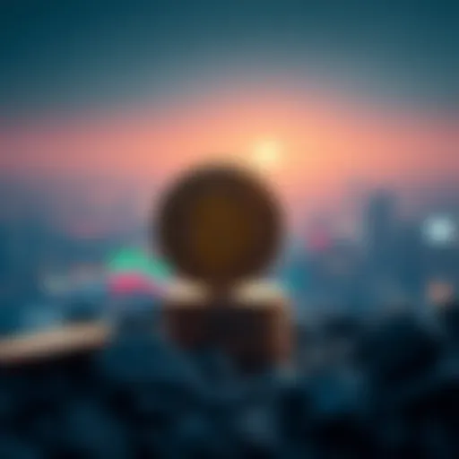 Conceptual representation of alternative stocks in cryptocurrency