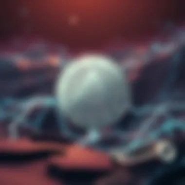 Conceptual illustration of APM Coin in a digital landscape