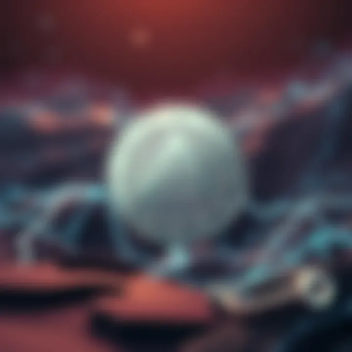 Conceptual illustration of APM Coin in a digital landscape