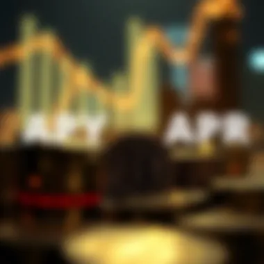 Conceptual illustration of APY and APR