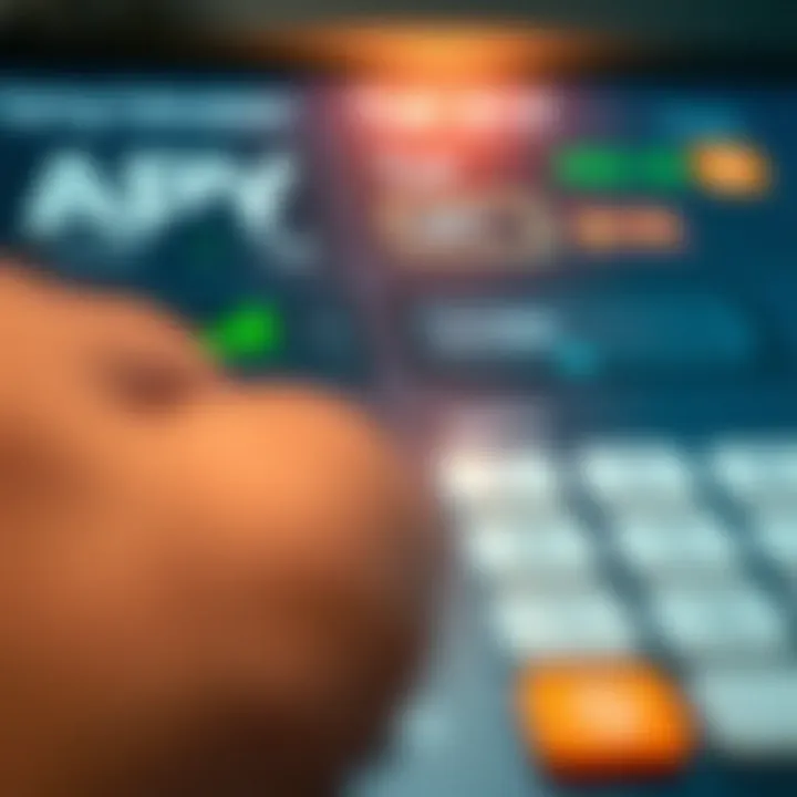 User interface of a financial calculator showing APY input fields