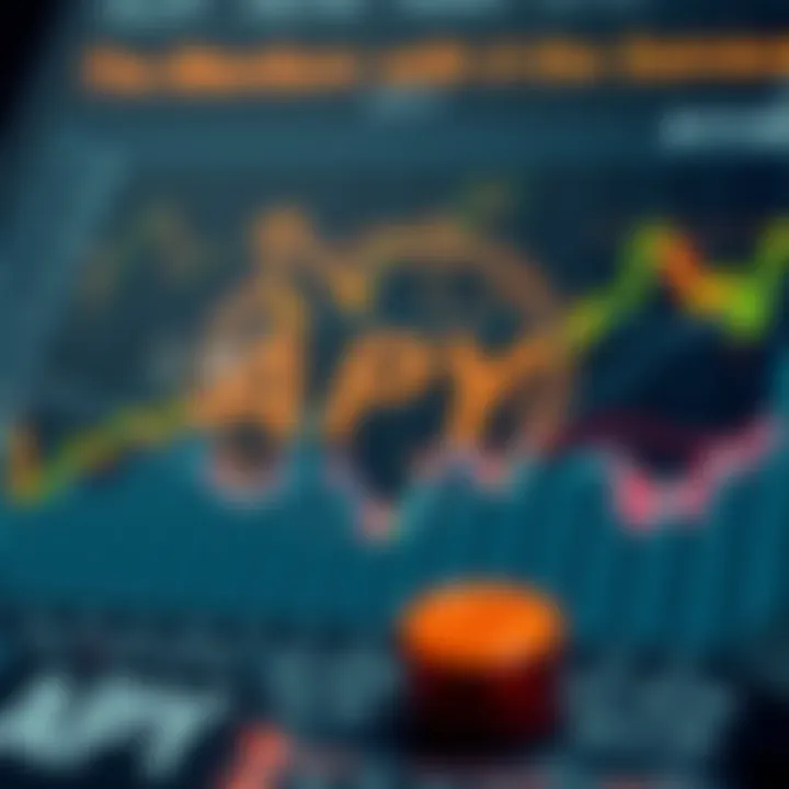 Illustration depicting the concept of APY with financial graphs