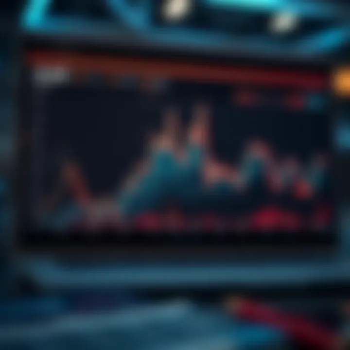 Chart showing AUM volatility and market trends