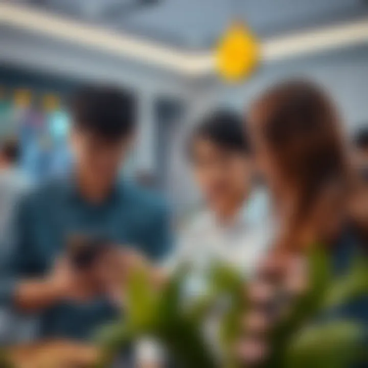 Individuals engaging in cryptocurrency trading on the Binance app