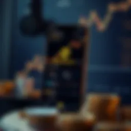 User interface of the Binance app showcasing trading features