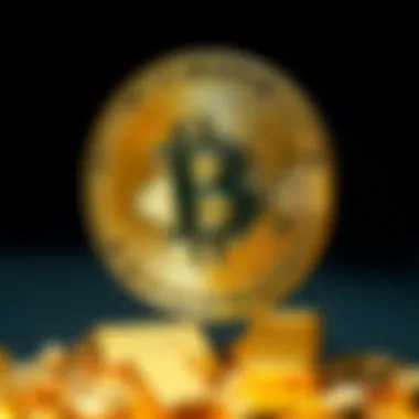 Visual representation of Bitcoin and Gold as storage of value