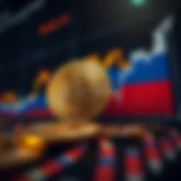Graph illustrating the fluctuation of Bitcoin against the Russian Ruble over time