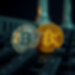 Conceptual representation of Bitcoin and Bitcoin Cash