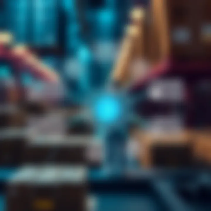 Diagram explaining challenges faced in blockchain adoption for supply chains