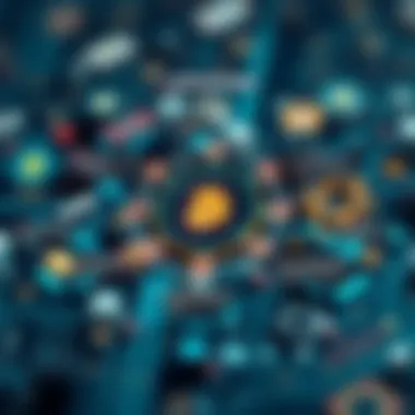 Diagram showcasing blockchain technology applications