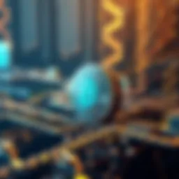 A visual representation of blockchain technology architecture.