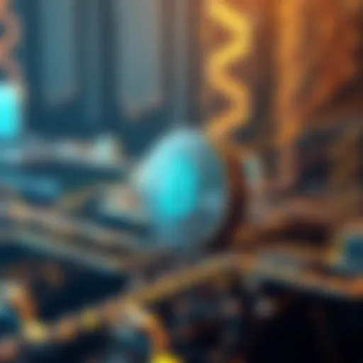 A visual representation of blockchain technology architecture.