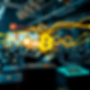 Visual representation of blockchain technology concepts