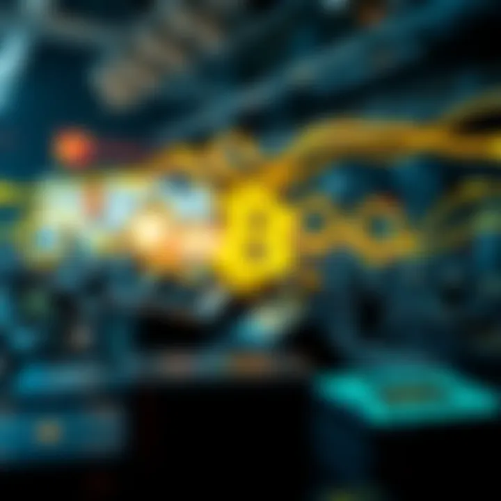 Visual representation of blockchain technology concepts