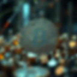 An abstract representation of blockchain technology