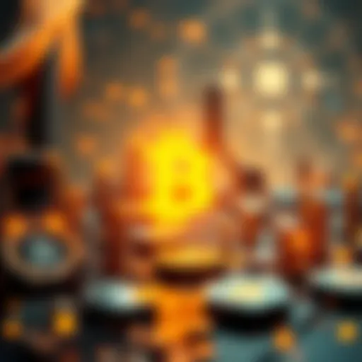 Conceptual illustration of blockchain technology