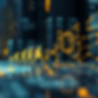 Blockchain technology illustration showing evolution and user engagement