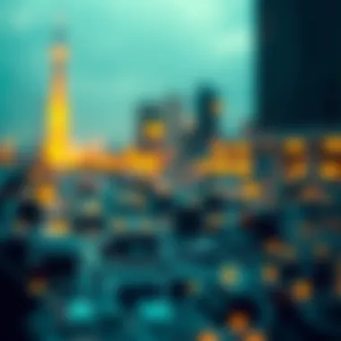 Visual representation of blockchain technology