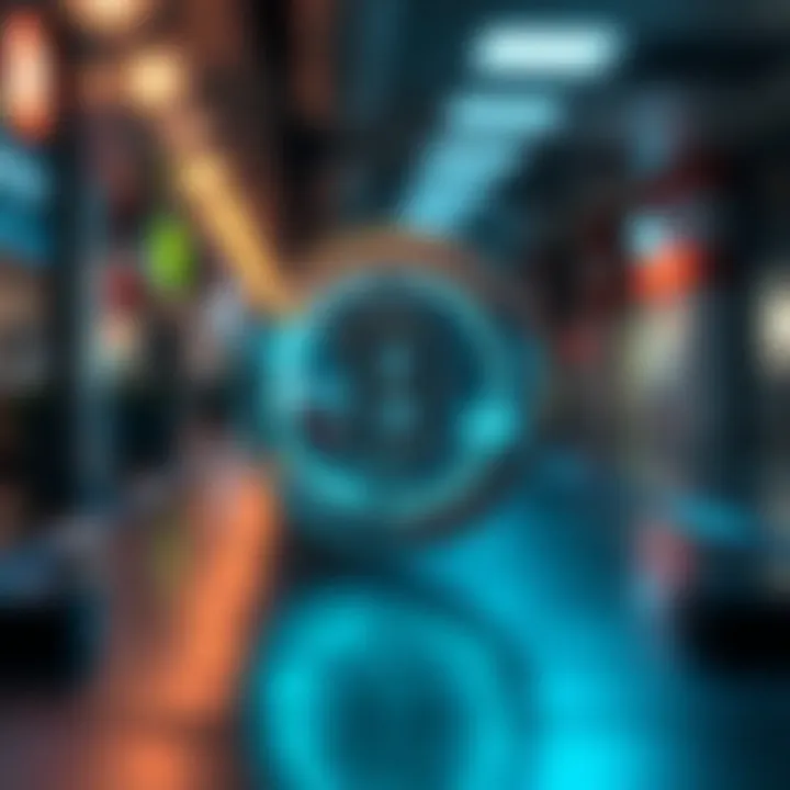 Illustration of blockchain technology in marketing