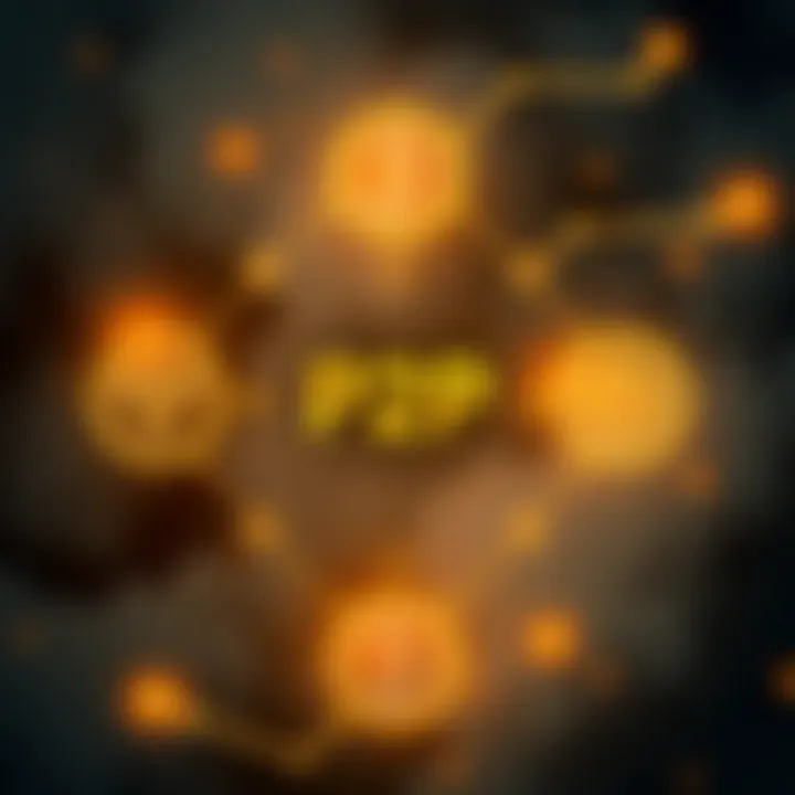 Diagram illustrating the connection between blockchain technology and P2P coins