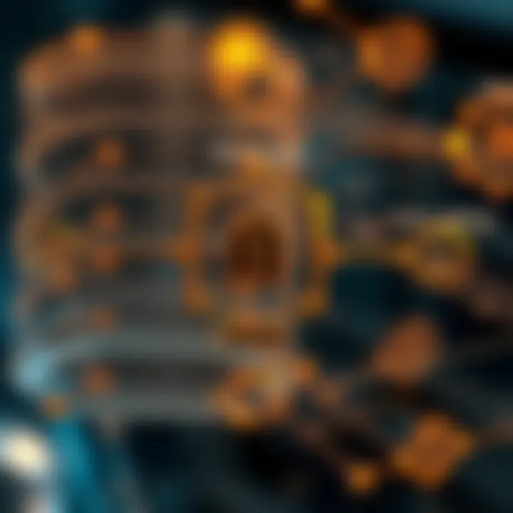 Diagram showcasing the relationship between blockchain technology and token unlocking