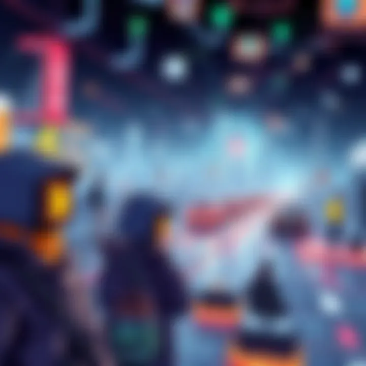 Futuristic vision of digital assets in comic style