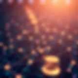 Illustration of a blockchain network illustrating coin market structure