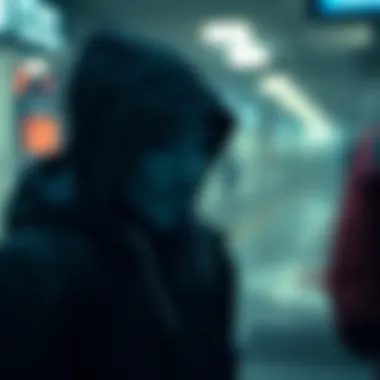 Illustration depicting anonymity in cryptocurrency transactions