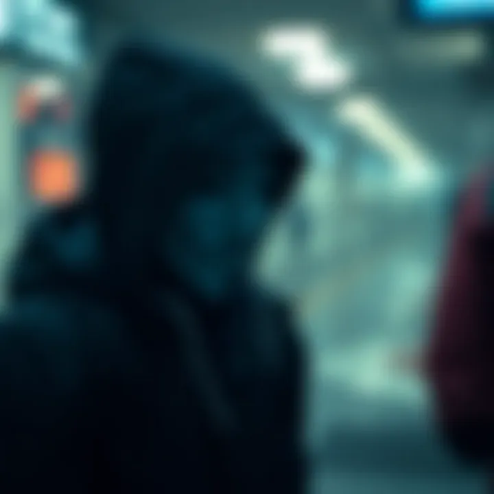 Illustration depicting anonymity in cryptocurrency transactions