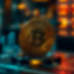 A conceptual illustration of cryptocurrency and blockchain technology