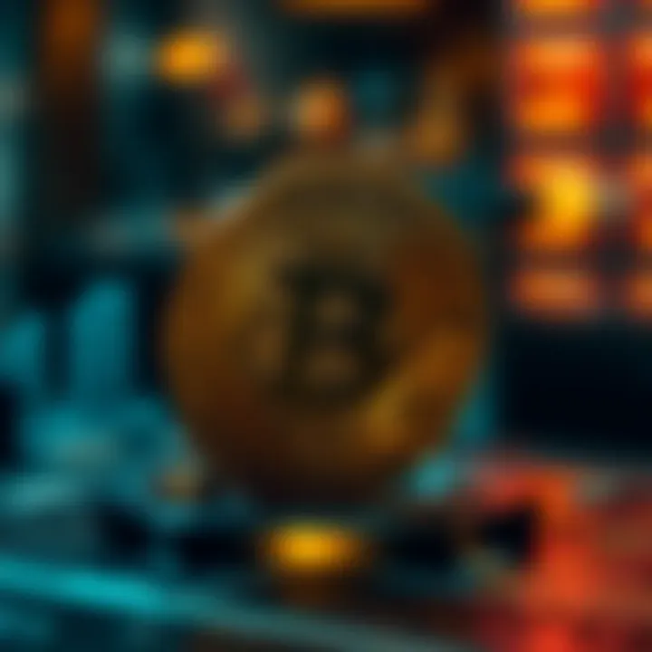 A conceptual illustration of cryptocurrency and blockchain technology