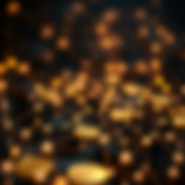 Visual representation of cryptocurrency ecosystem influenced by network connections