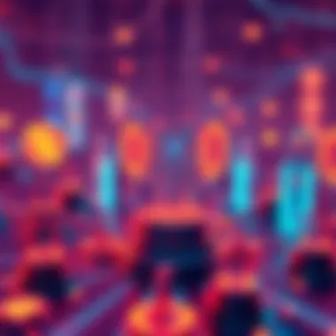 Visual illustration of cryptocurrency ecosystem with token unlock dynamics