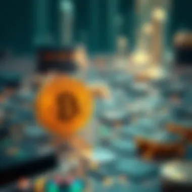 Conceptual representation of cryptocurrency technology