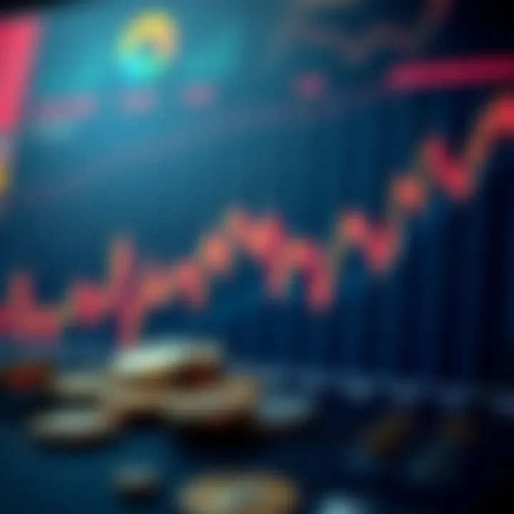 A graph showing cryptocurrency market trends and price fluctuations