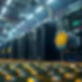 Cryptocurrency Mining and Blockchain Technology Visual representation of cryptocurrency mining and blockchain technology