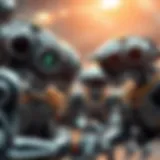 Conceptual representation of cryptocurrency trading bots in action.