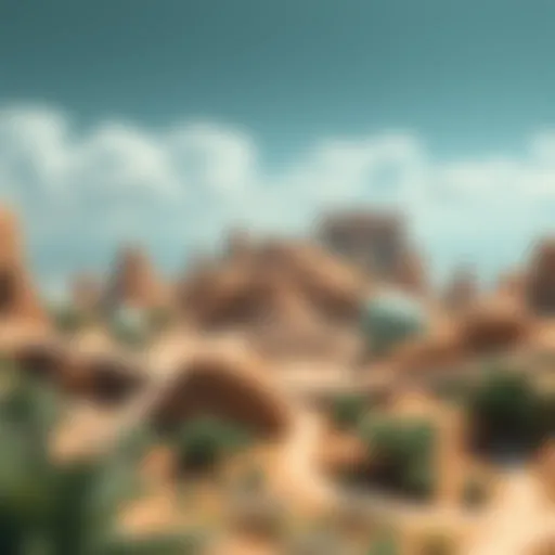 Conceptual illustration of Decentraland in a virtual reality environment