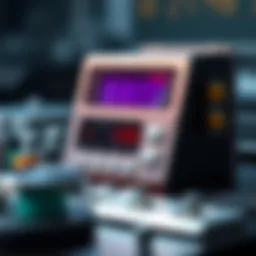 Detailed illustration of a density calculator showing its components