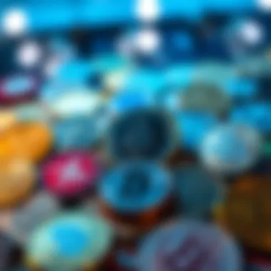 Diverse currencies displayed together