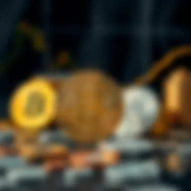 Diversifying Investments between Traditional Assets and Cryptocurrency Symbolic representation of diversification between traditional assets and cryptocurrencies