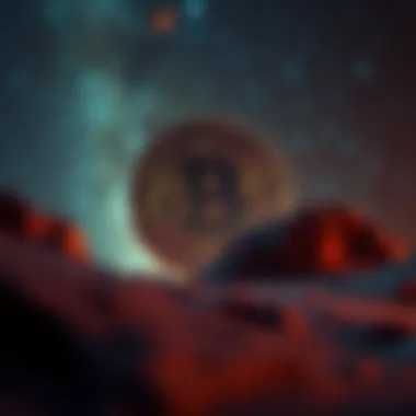 A visual representation of blockchain technology in the cosmos