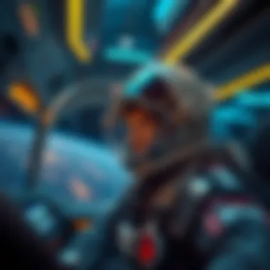 A conceptual illustration of digital assets in space travel