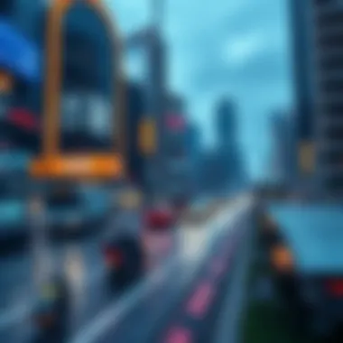 A futuristic city powered by blockchain technology