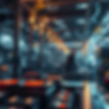 A futuristic concept illustrating the impact of blockchain technology on various industries