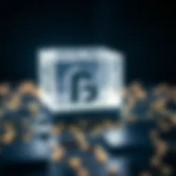 Conceptual representation of the Genesis Block in blockchain technology