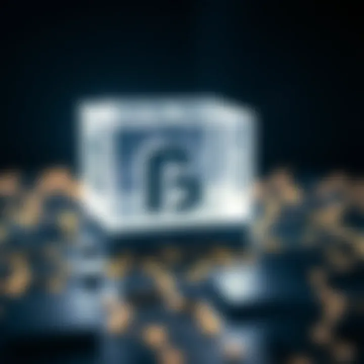 Conceptual representation of the Genesis Block in blockchain technology