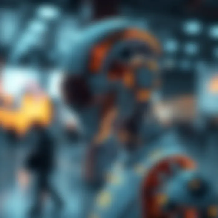 Conceptual image of AGI impacting society